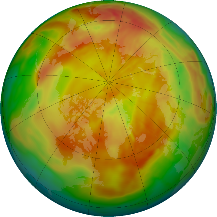 Arctic ozone map for 16 April 2013
